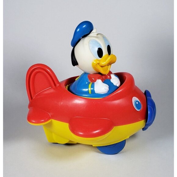 Vintage Disney Arco Red Plane Donald Duck Wobble Weighted Bottom Toy  B - Picture 2 of 11